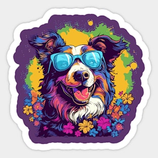 Peaceful Paws: Border Collie Pacifist Sticker